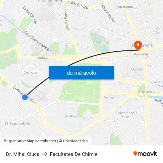 Harta de Dr. Mihai Ciuca către Facultatea De Chimie