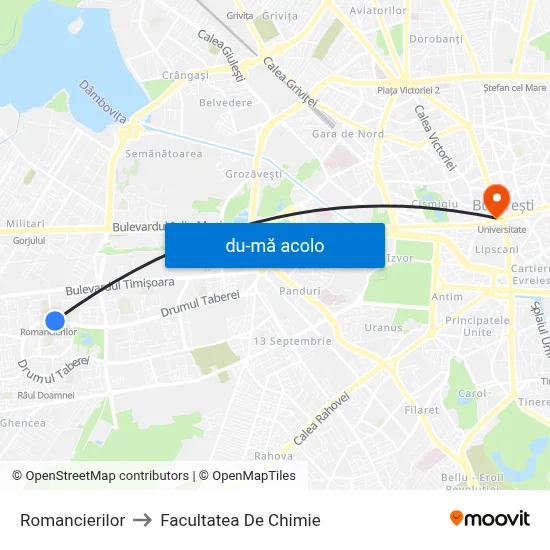 Harta de Romancierilor către Facultatea De Chimie