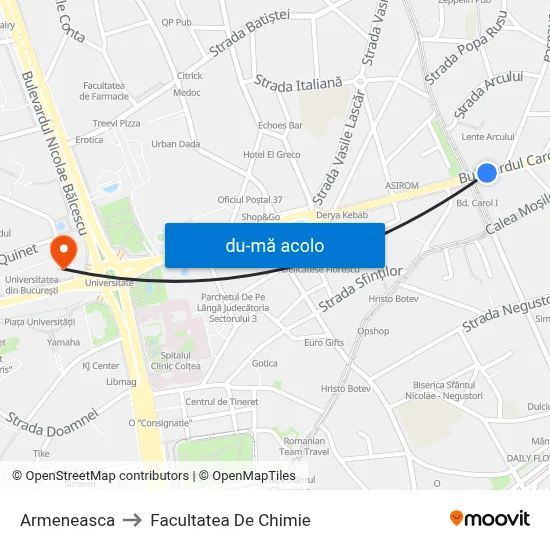 Harta de Armeneasca către Facultatea De Chimie