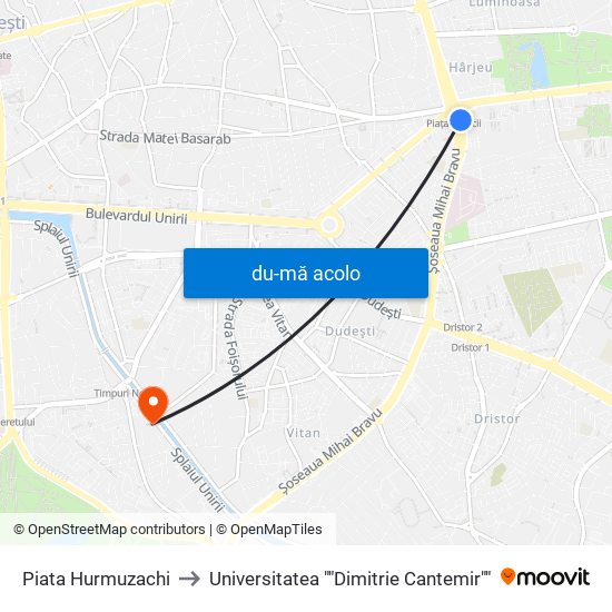 Harta de Piata Hurmuzachi către Universitatea ""Dimitrie Cantemir""