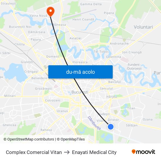 Harta de Complex Comercial Vitan către Enayati Medical City