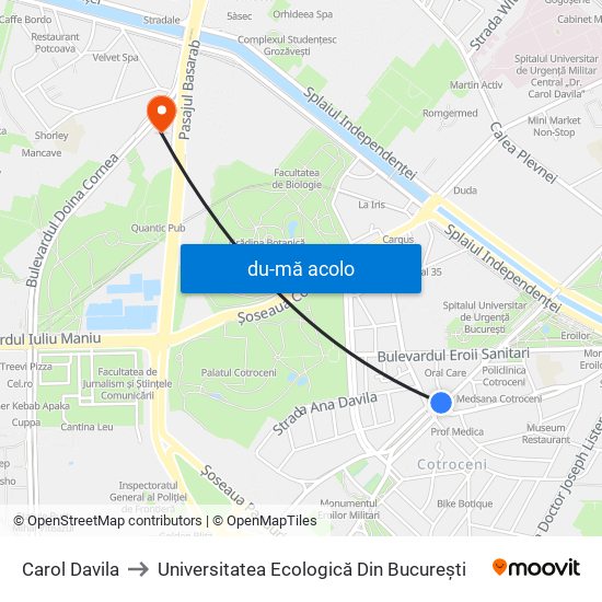 Harta de Carol Davila către Universitatea Ecologică Din București