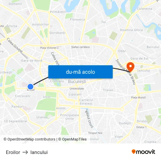 Harta de Eroilor către Iancului