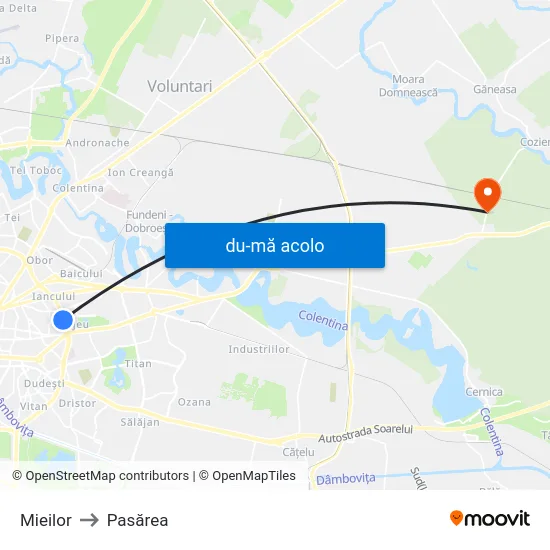 Harta de Mieilor către Pasărea