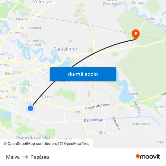 Harta de Malva către Pasărea