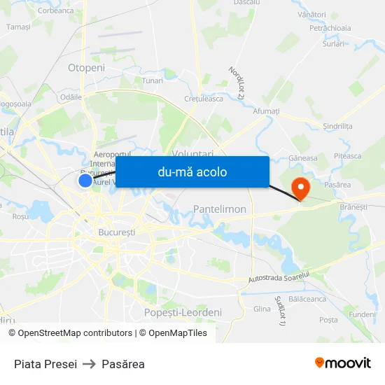 Harta de Piata Presei către Pasărea