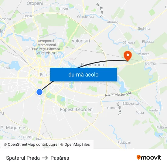 Harta de Spatarul Preda către Pasărea