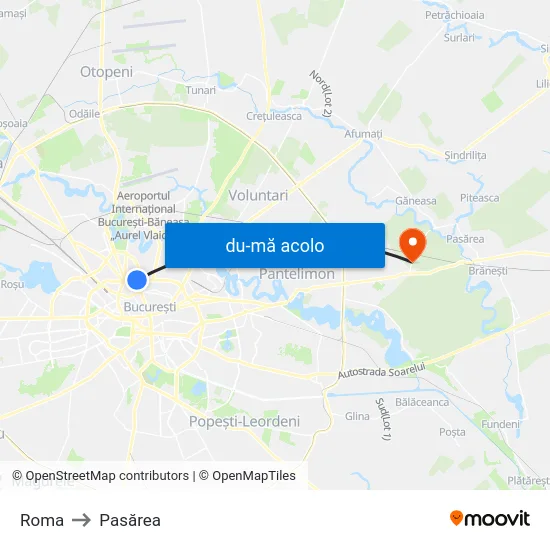 Harta de Roma către Pasărea