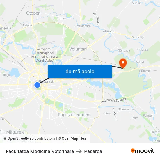 Harta de Facultatea Medicina Veterinara către Pasărea