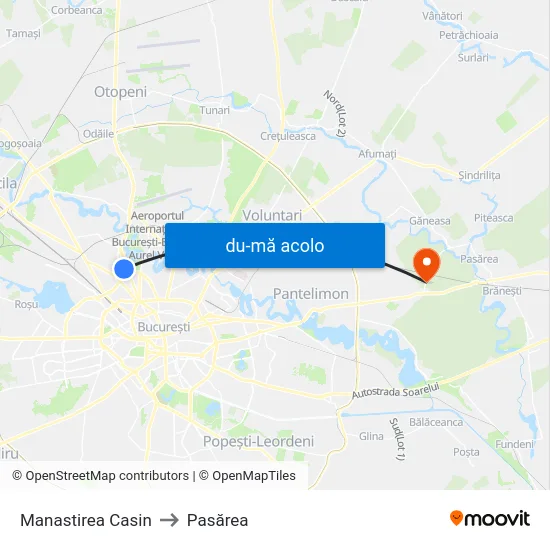 Harta de Manastirea Casin către Pasărea