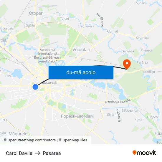Harta de Carol Davila către Pasărea
