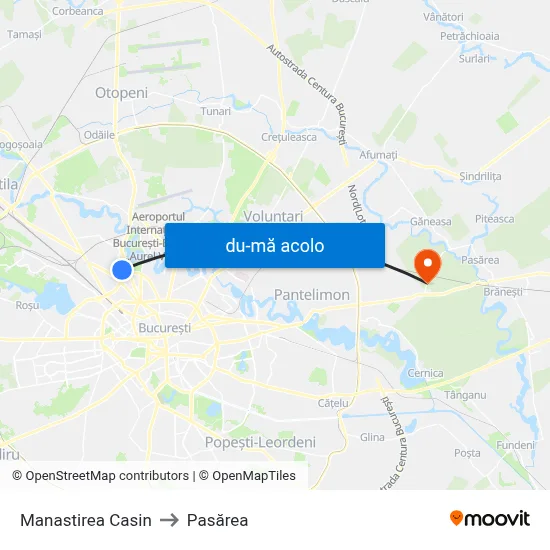 Harta de Manastirea Casin către Pasărea