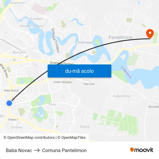 Harta de Baba Novac către Comuna Pantelimon