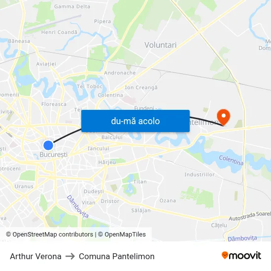 Harta de Arthur Verona către Comuna Pantelimon