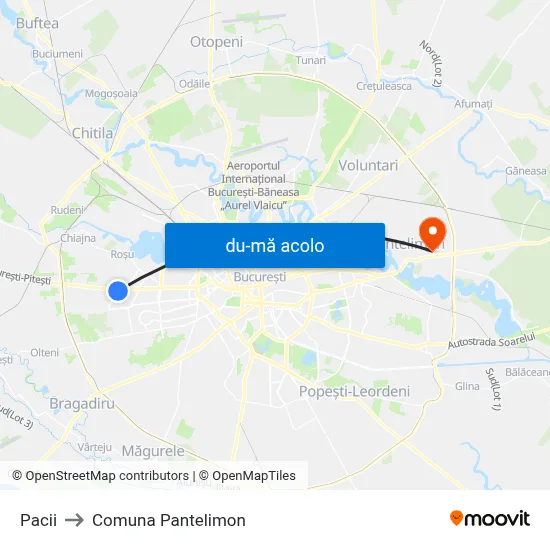 Harta de Pacii către Comuna Pantelimon