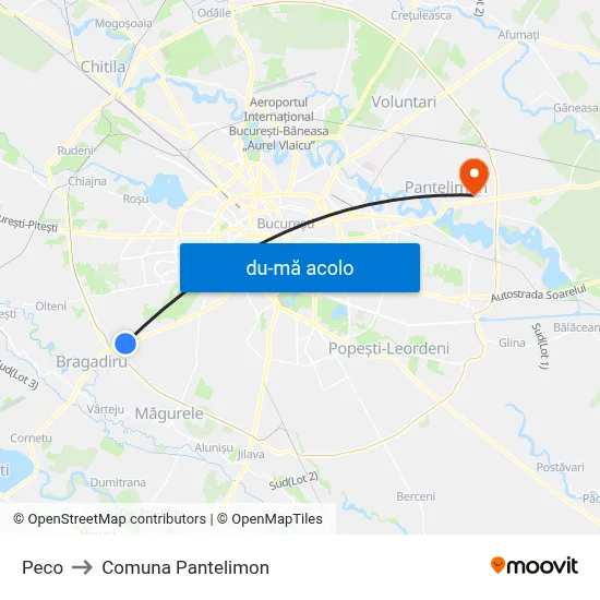 Harta de Peco către Comuna Pantelimon