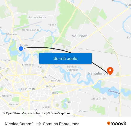Harta de Nicolae Caramfil către Comuna Pantelimon