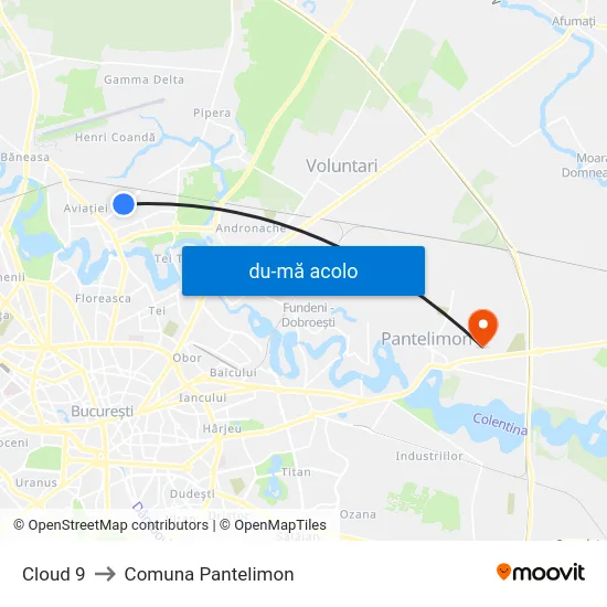 Harta de Cloud 9 către Comuna Pantelimon