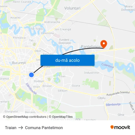 Harta de Traian către Comuna Pantelimon