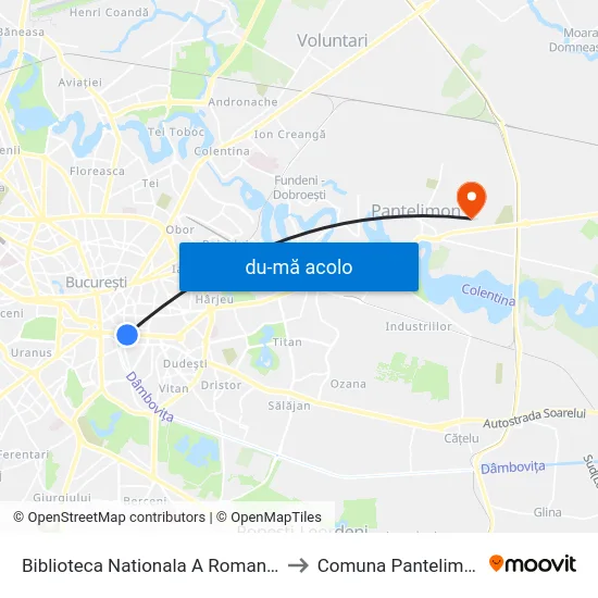 Harta de Biblioteca Nationala A Romaniei către Comuna Pantelimon