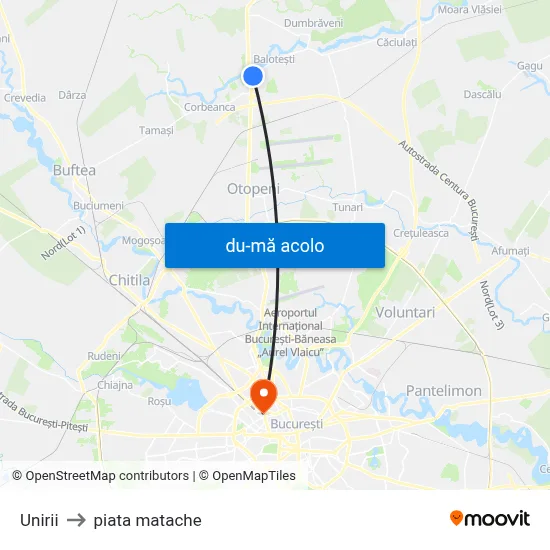 Harta de Unirii către piata matache