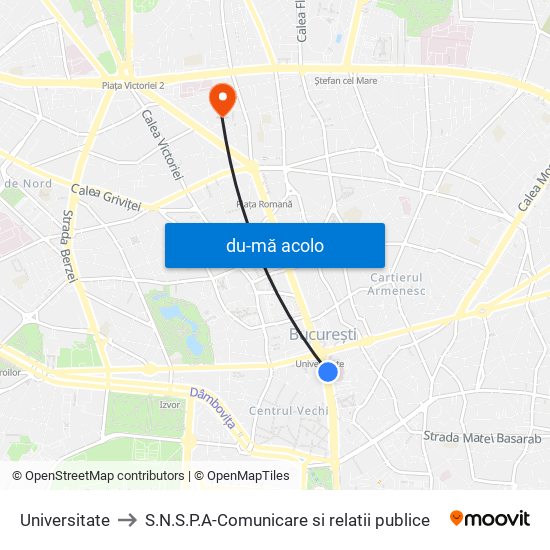 Harta de Universitate către S.N.S.P.A-Comunicare si relatii publice