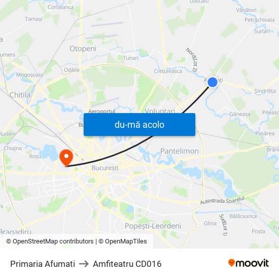 Harta de Primaria Afumati către Amfiteatru CD016