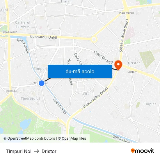 Harta de Timpuri Noi către Dristor