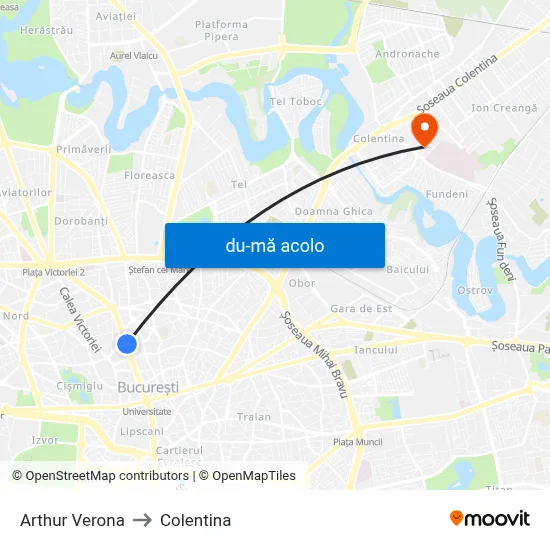 Harta de Arthur Verona către Colentina