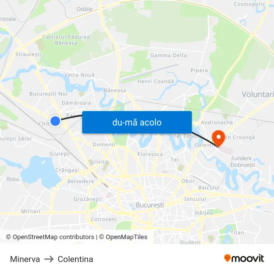 Harta de Minerva către Colentina
