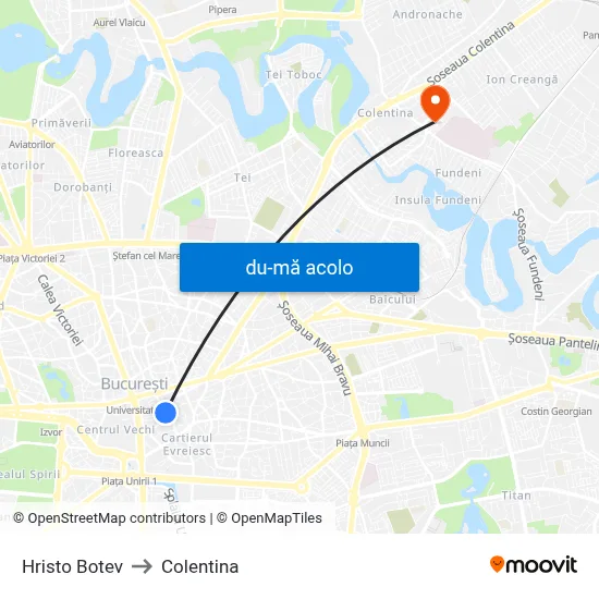 Harta de Hristo Botev către Colentina