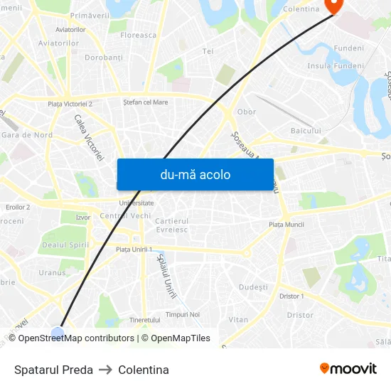 Harta de Spatarul Preda către Colentina