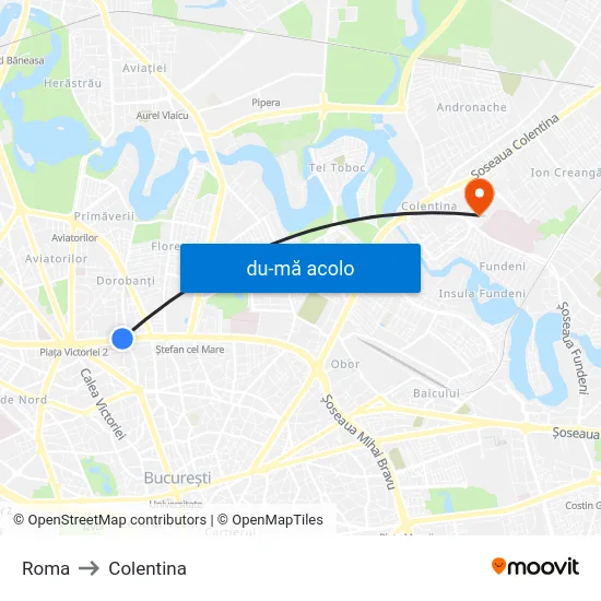 Harta de Roma către Colentina