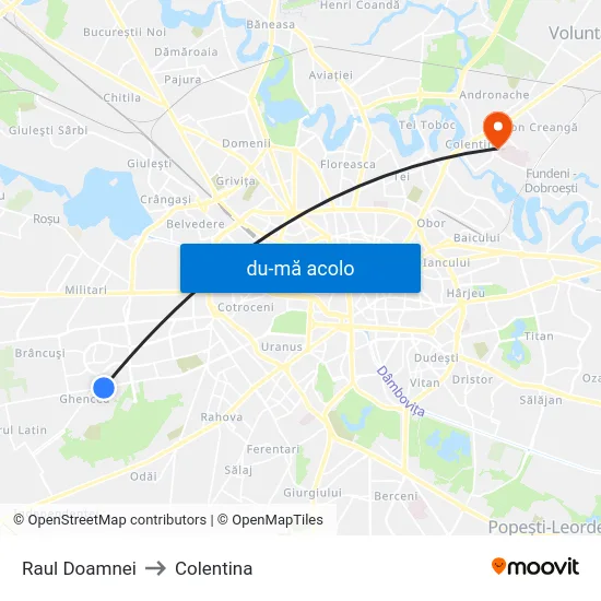 Harta de Raul Doamnei către Colentina