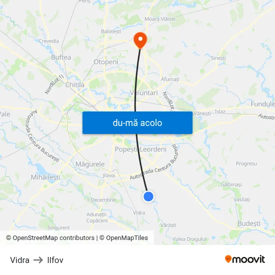 Harta de Vidra către Ilfov