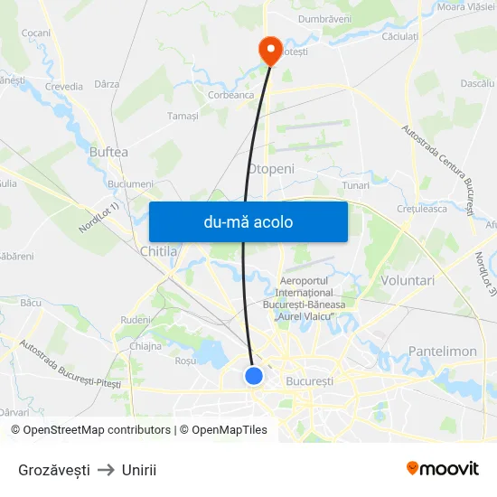 Harta de Grozăvești către Unirii
