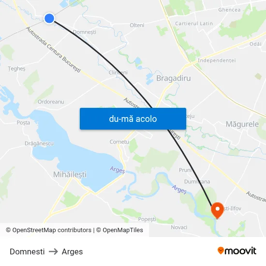 Harta de Domnesti către Arges