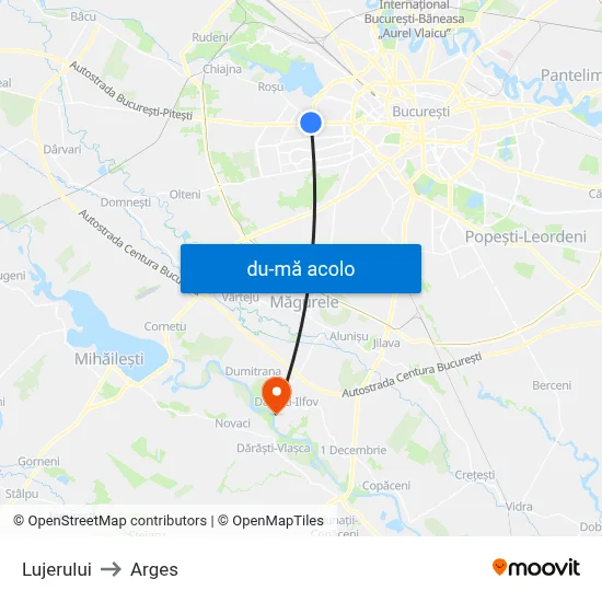 Harta de Lujerului către Arges