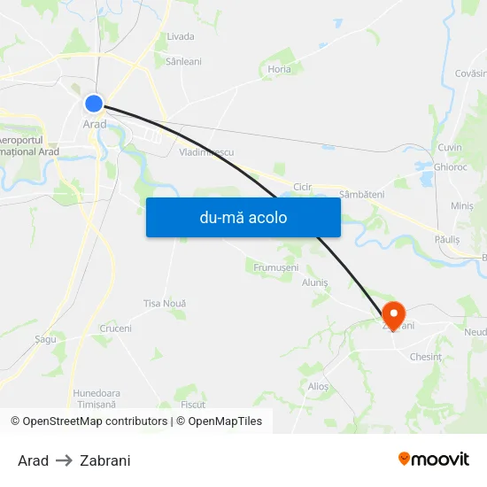 Harta de Arad către Zabrani