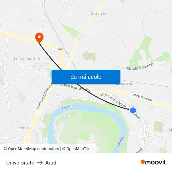 Harta de Universitate către Arad