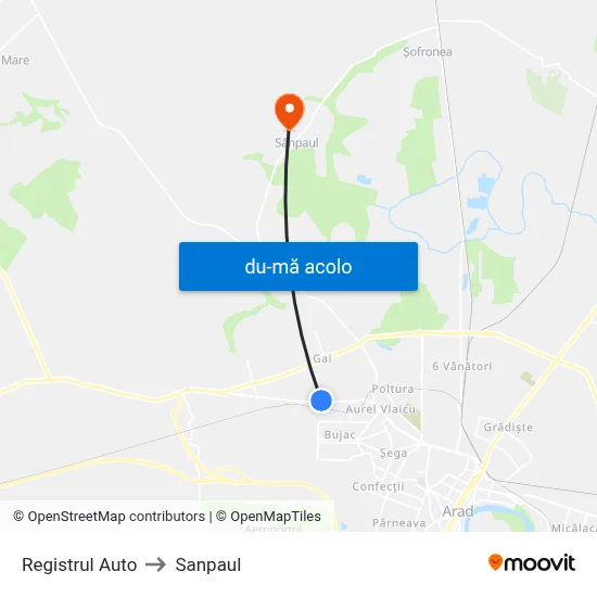 Harta de Registrul Auto către Sanpaul