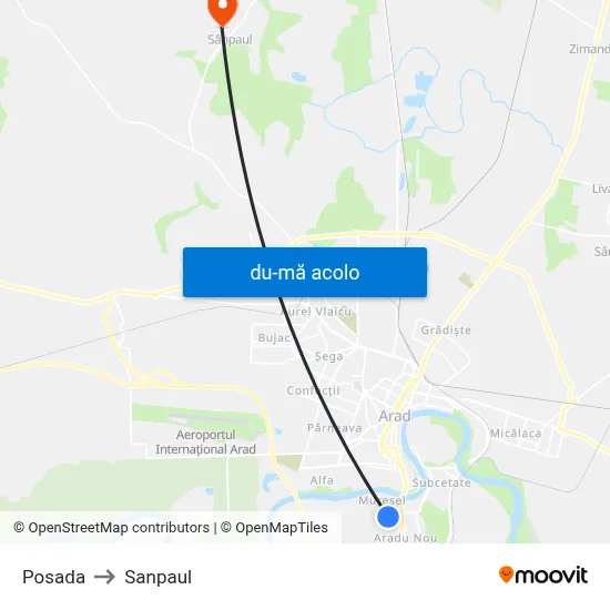 Harta de Posada către Sanpaul