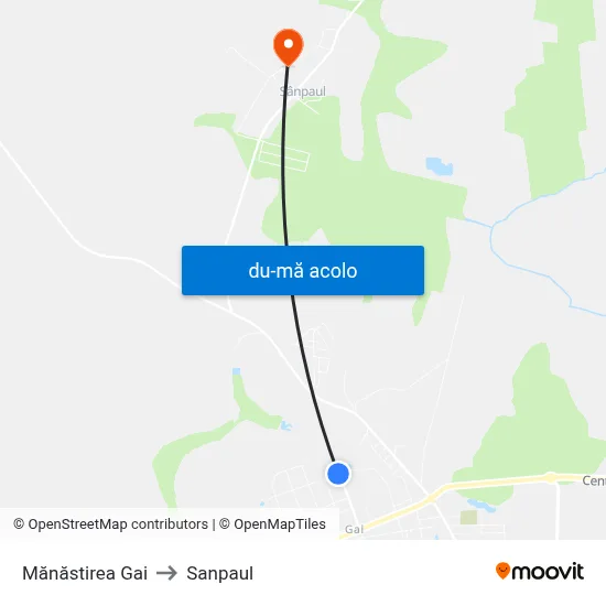 Harta de Mănăstirea Gai către Sanpaul