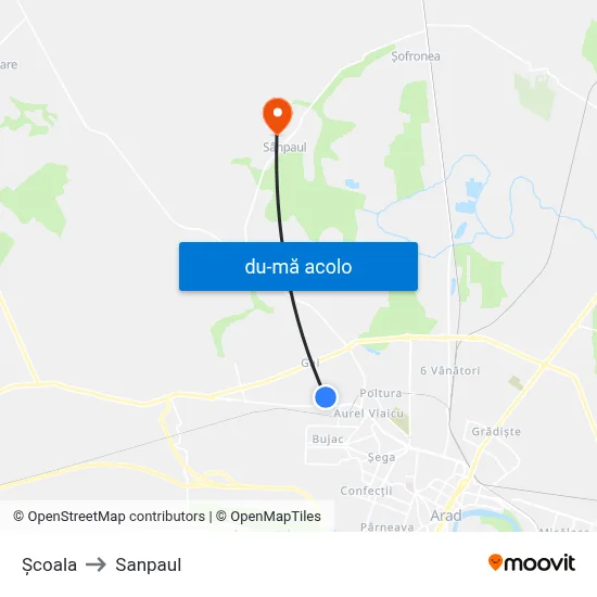 Harta de Școala către Sanpaul