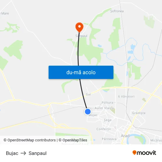 Harta de Bujac către Sanpaul