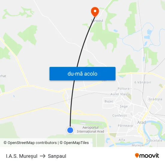 Harta de I.A.S. Mureșul către Sanpaul