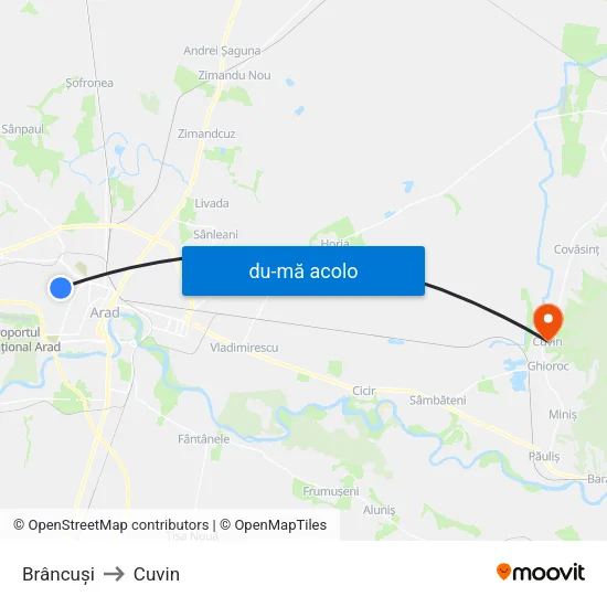 Harta de Brâncuși către Cuvin