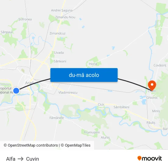 Harta de Alfa către Cuvin