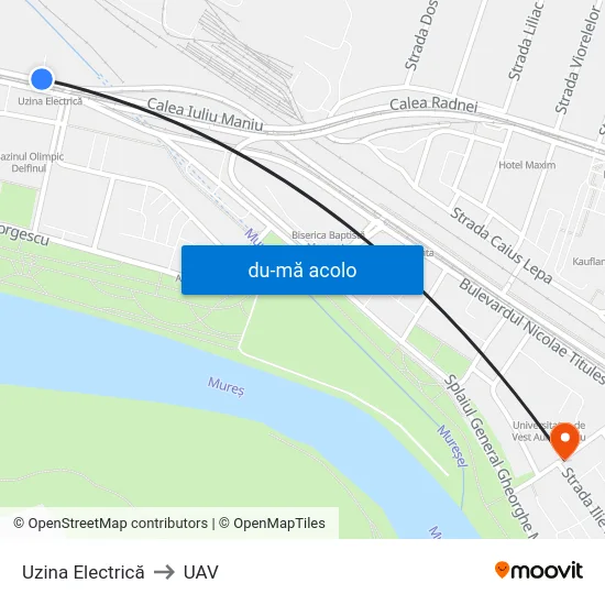Harta de Uzina Electrică către UAV