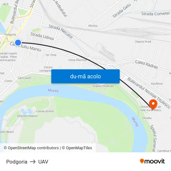 Harta de Podgoria către UAV